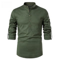 Cristóbal™ - Camisa marrón ajustada con acabado premium