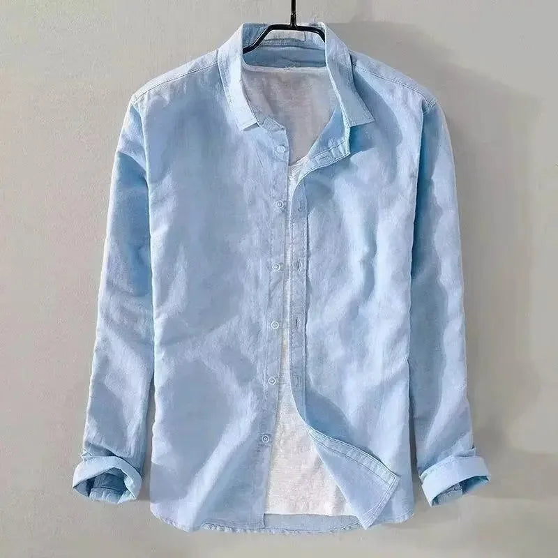 Sergio™ - Camisa azul marino premium con estilo elegante y moderno
