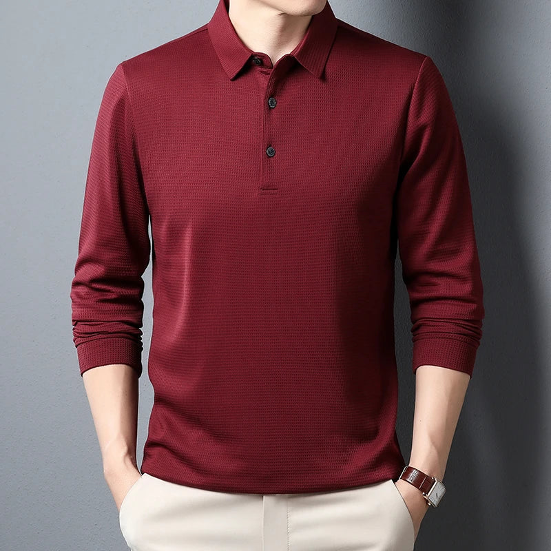 Tomás™ - Elegante Polo de Manga Larga Atemporal