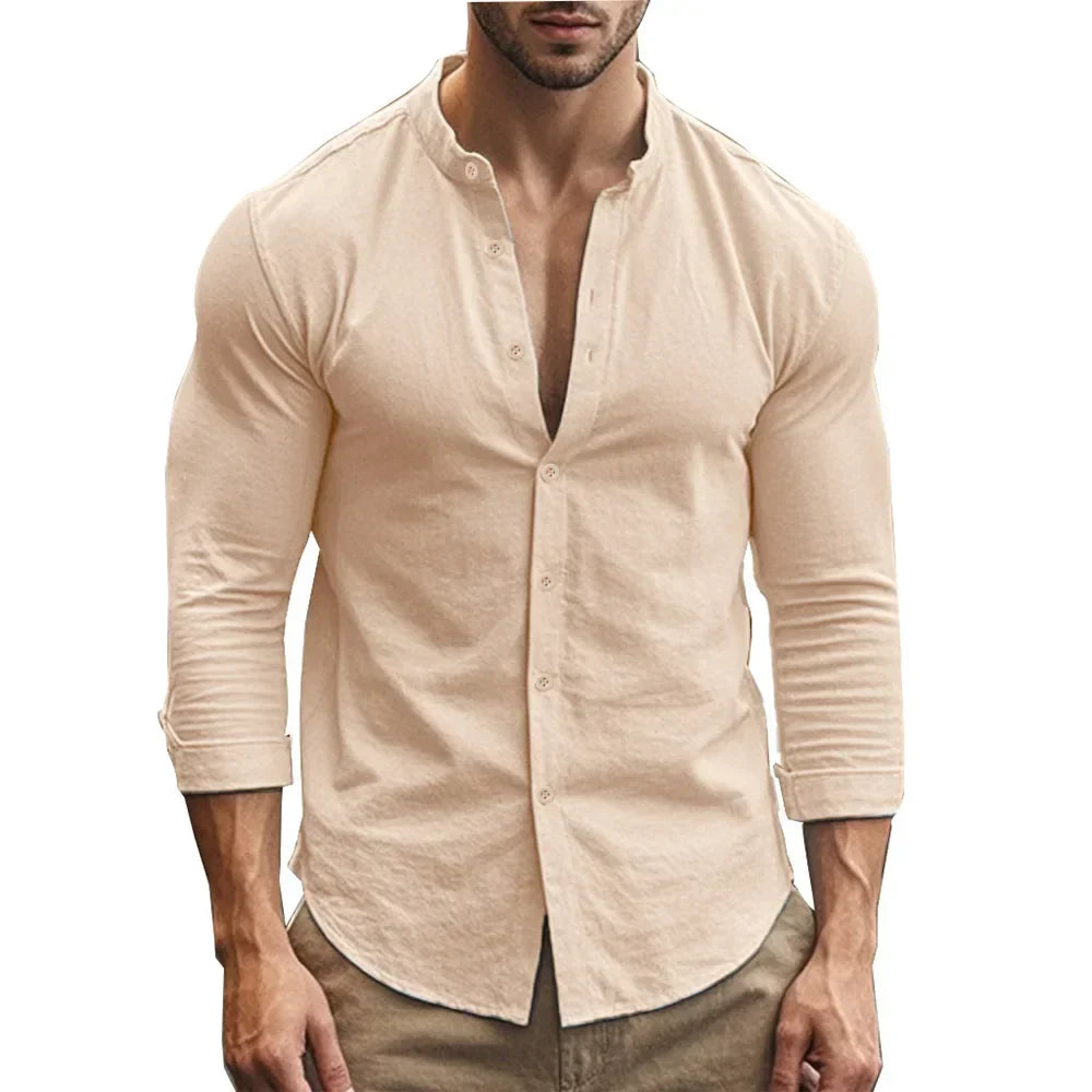 Gerardo™ - Camisa celeste con diseño limpio y exclusivo