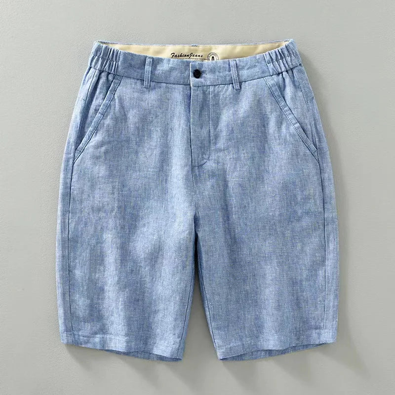 Ricardo™ - Shorts masculinos celestes con ajuste cómodo