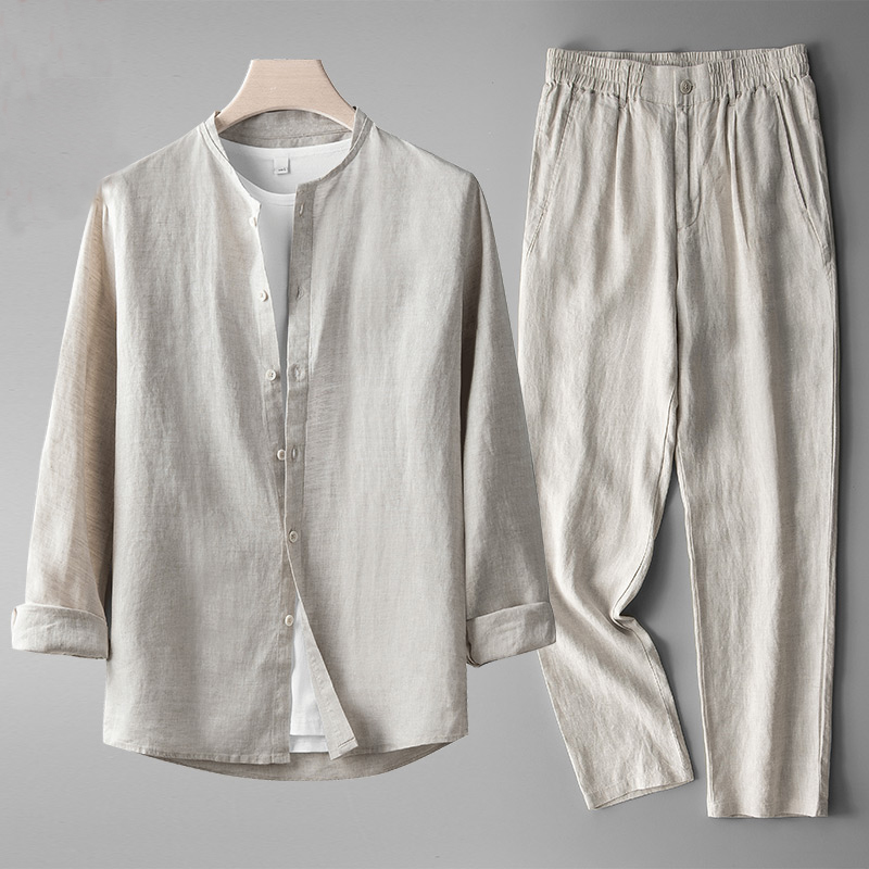 Lucas™ - Conjunto casual sofisticado con camisa clásica y pantalón moderno