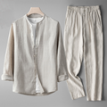 Lucas™ - Conjunto casual sofisticado con camisa clásica y pantalón moderno