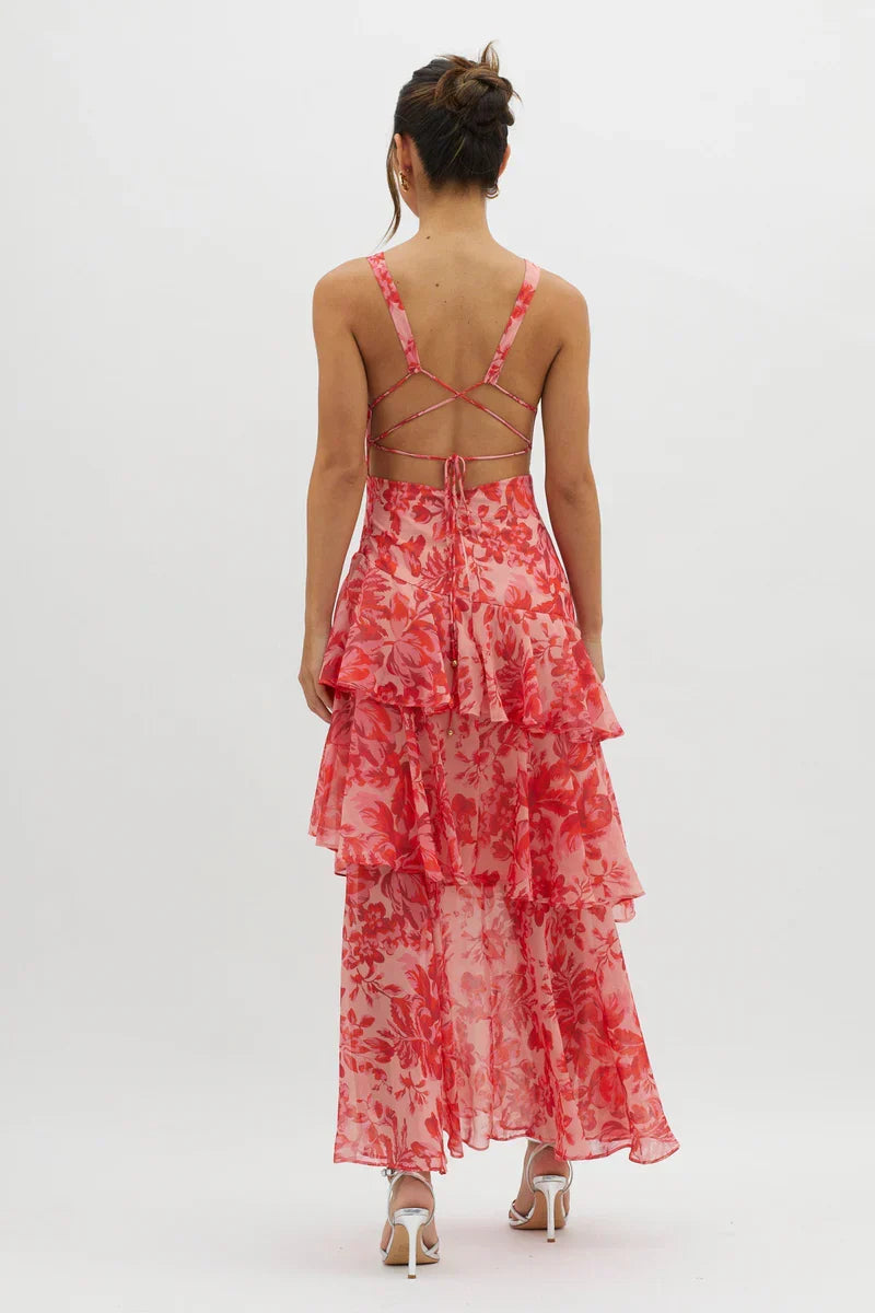 Vestido Lia™ | Maxi Floral con Volantes - Best Seller