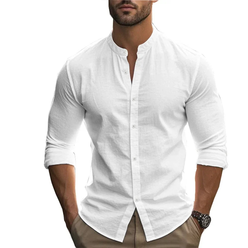 Gerardo™ - Camisa celeste con diseño limpio y exclusivo