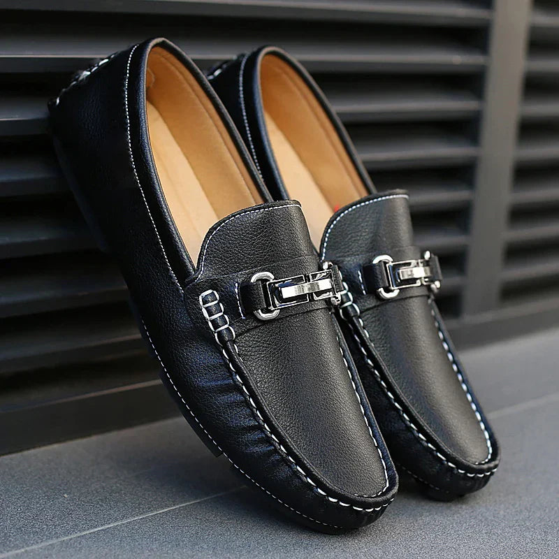 Adriano™ - Mocasines de piel auténtica con presencia superior