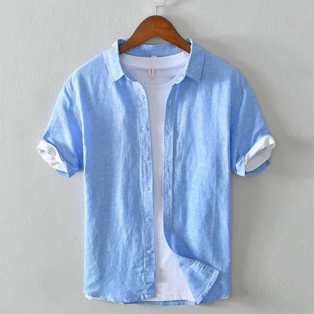 Adrián™ - Sobrecamisa premium de manga corta con ajuste cómodo