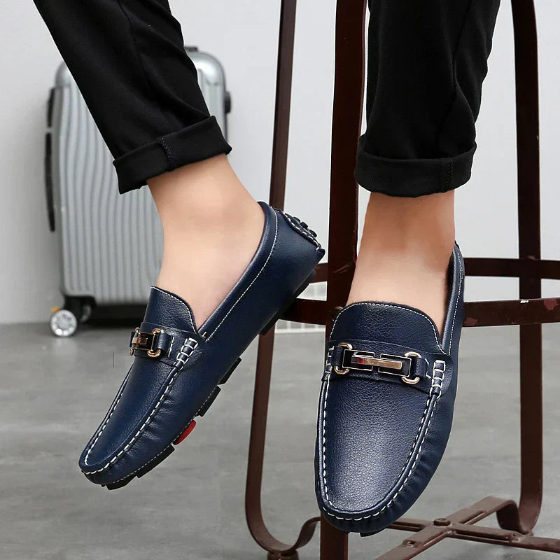 Adriano™ - Mocasines de piel auténtica con presencia superior