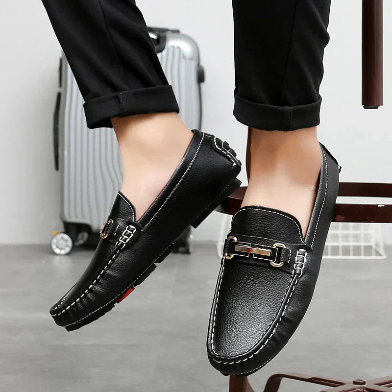 Adriano™ - Mocasines de piel auténtica con presencia superior