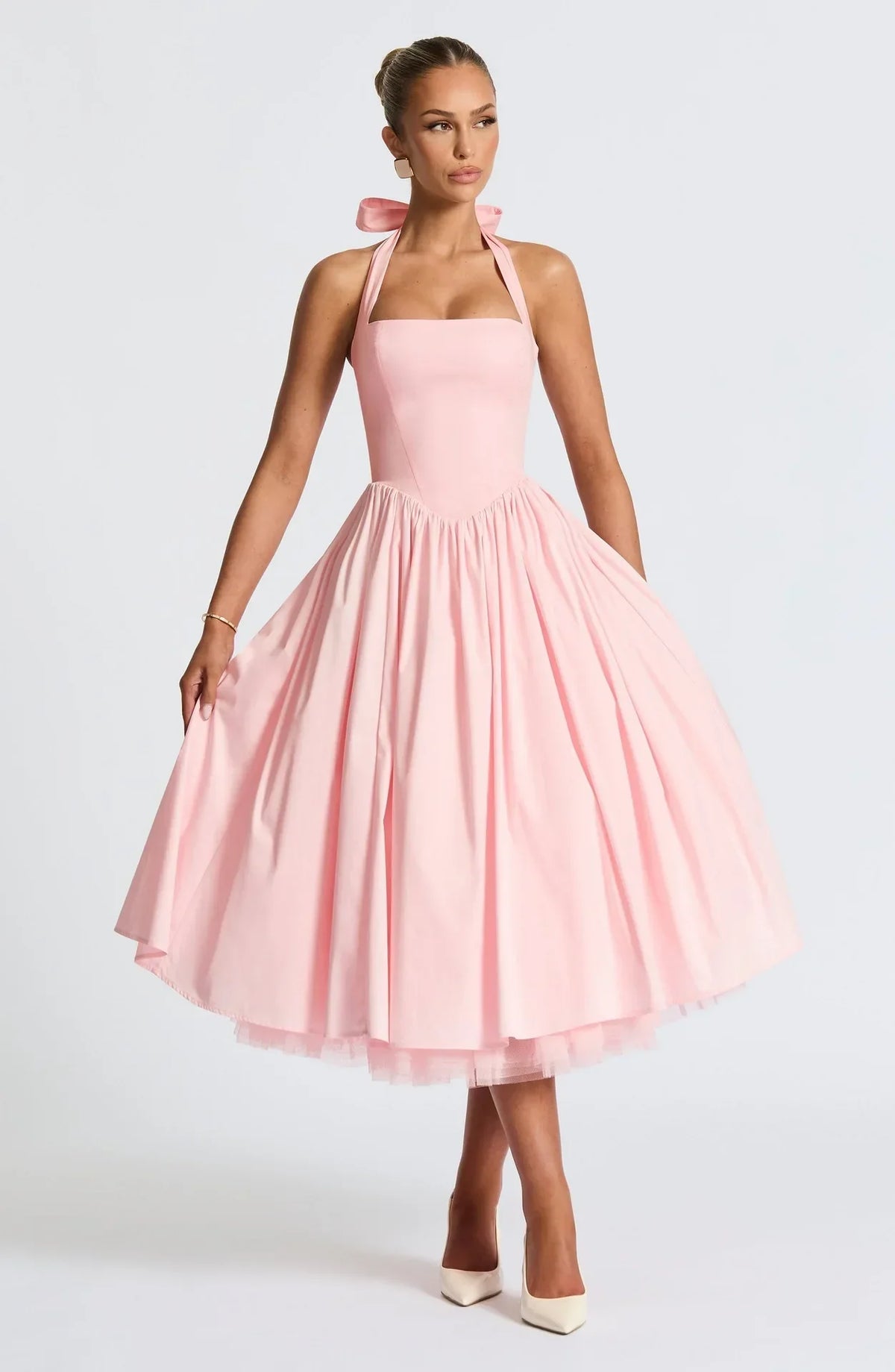 Vestido Beatriz™ | Midi Corsé Halter Cintura Alta - Best Seller
