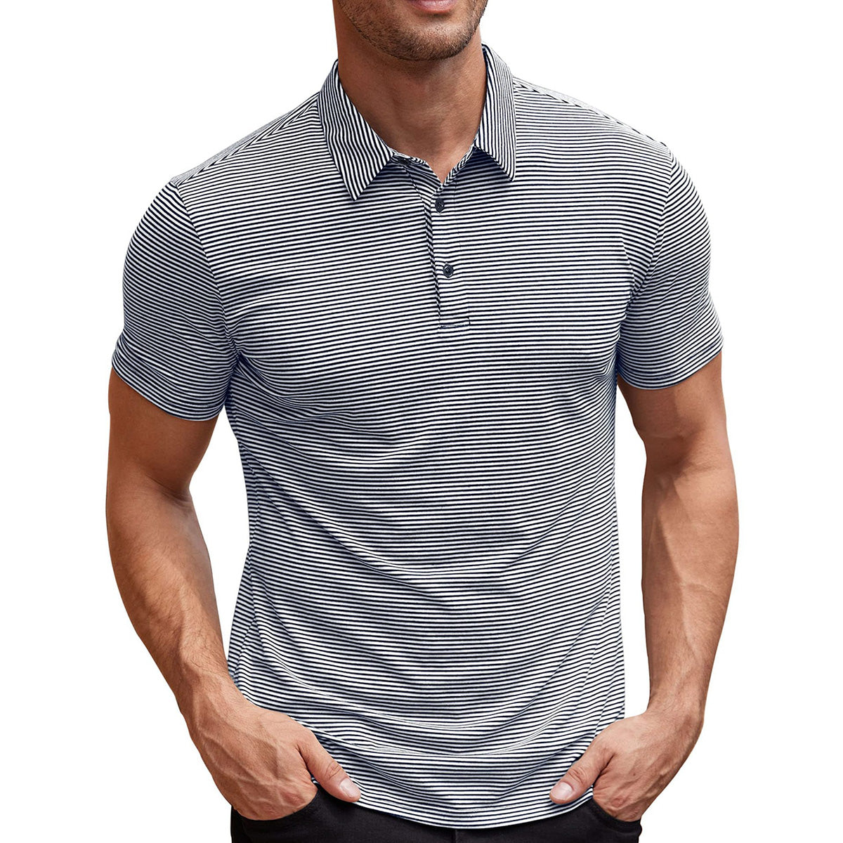 Vicente™ - Polo de Rayas Refinado