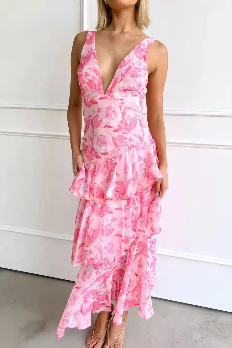 Vestido Lia™ | Maxi Floral con Volantes - Best Seller