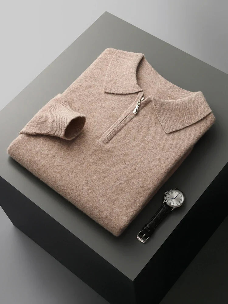 Enzo™ - Elegante Jersey Polo de Cachemira