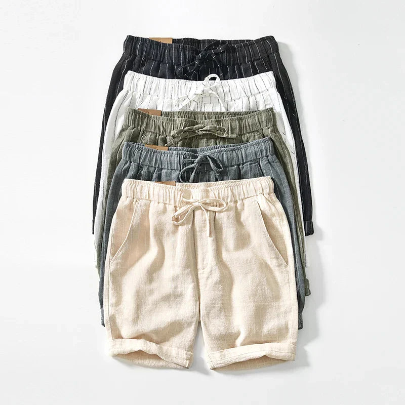 Gabriel™ - Bermudas blancas a rayas con estilo premium y fresco