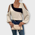 Scarlet - Blusa con escote cuadrado