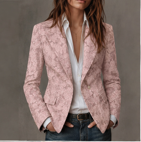 Stella | Saco entallado jacquard paisley