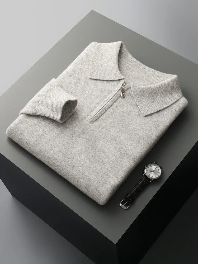 Enzo™ - Elegante Jersey Polo de Cachemira