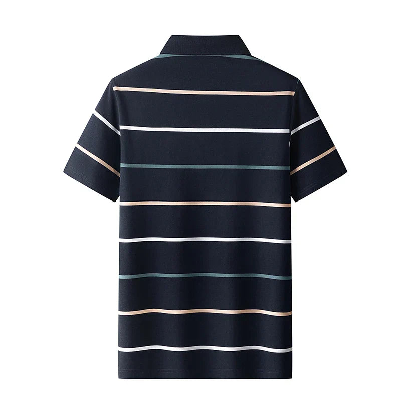 Emilio™ - Elegante Polo de Rayas