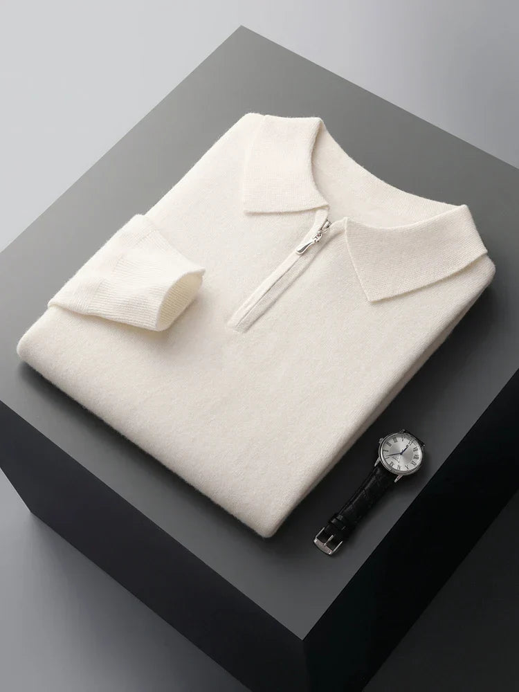 Enzo™ - Elegante Jersey Polo de Cachemira