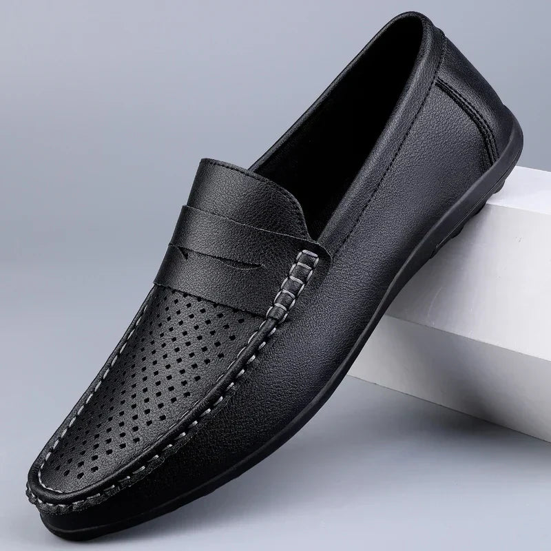 Franco™ - Mocasines clásicos de piel italiana para hombre distinguido