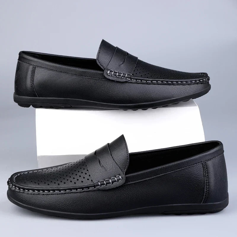 Franco™ - Mocasines clásicos de piel italiana para hombre distinguido