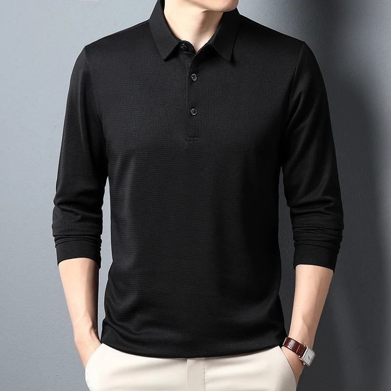 Tomás™ - Elegante Polo de Manga Larga Atemporal
