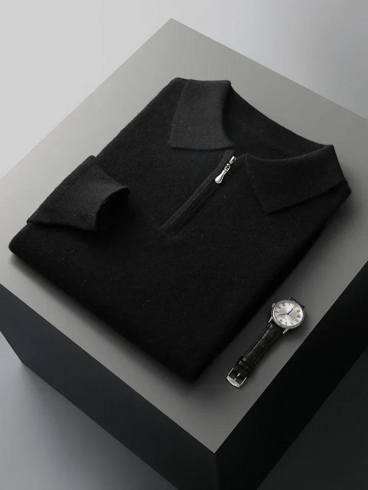 Enzo™ - Elegante Jersey Polo de Cachemira