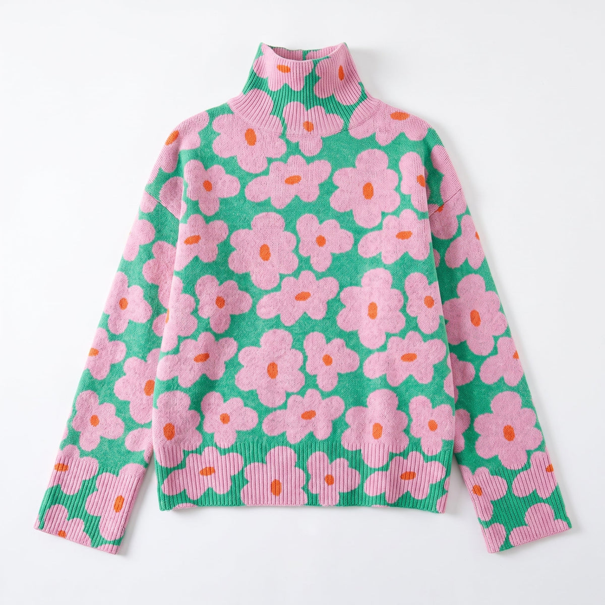 Suéter Floral de Punto