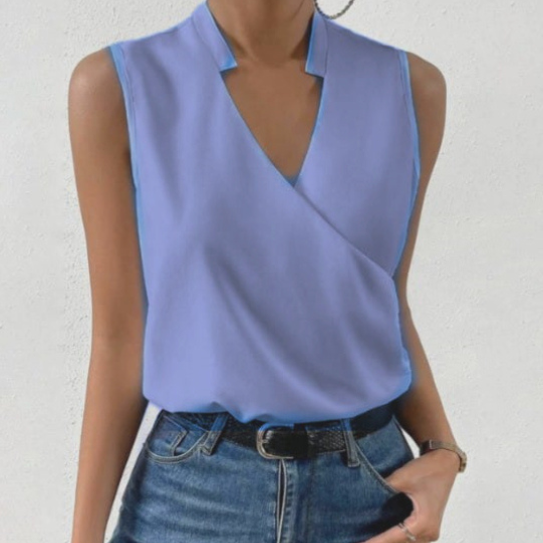 Salete - Top suave con escote en V