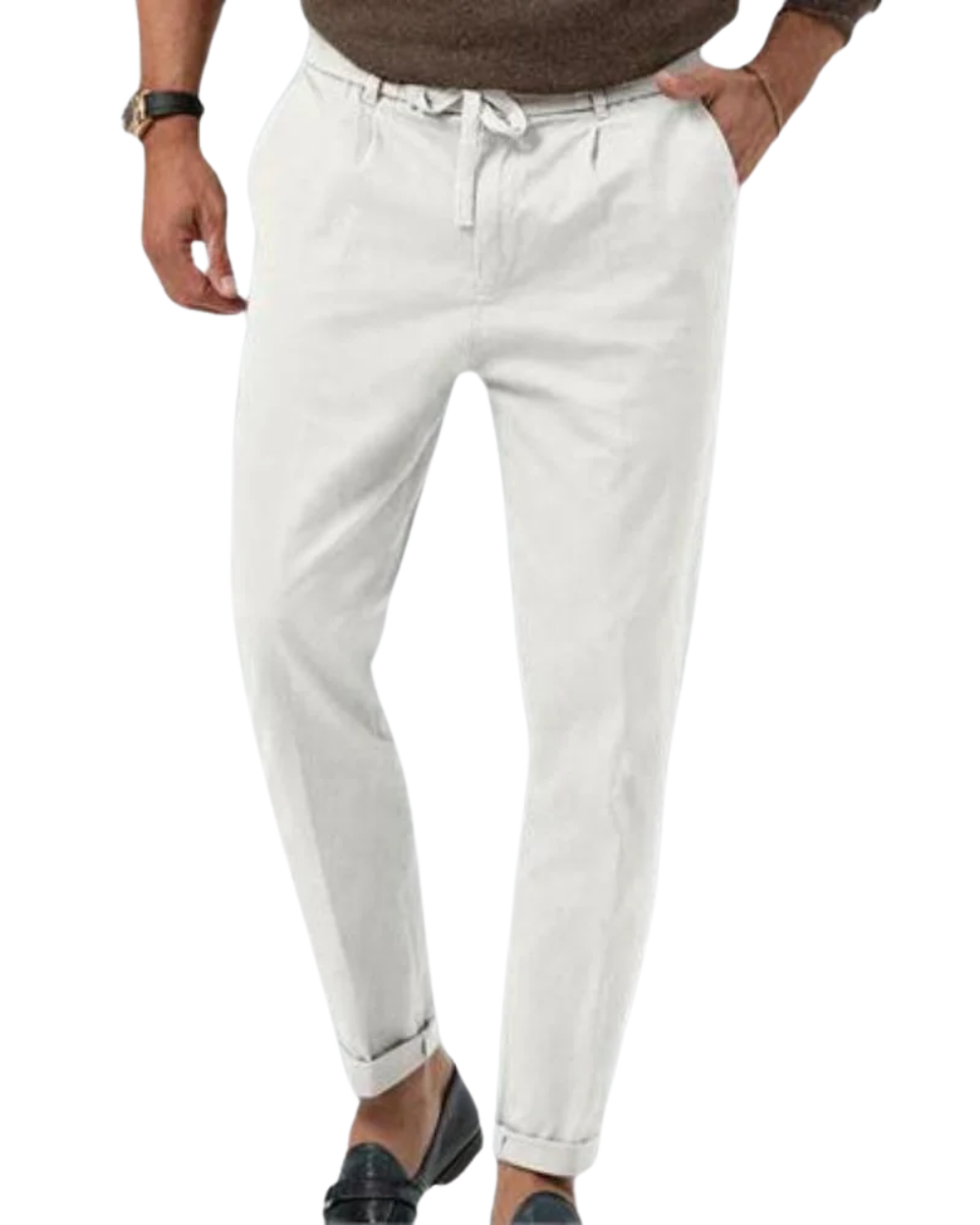 Rubén™ - Pantalón blanco con diseño limpio y exclusivo