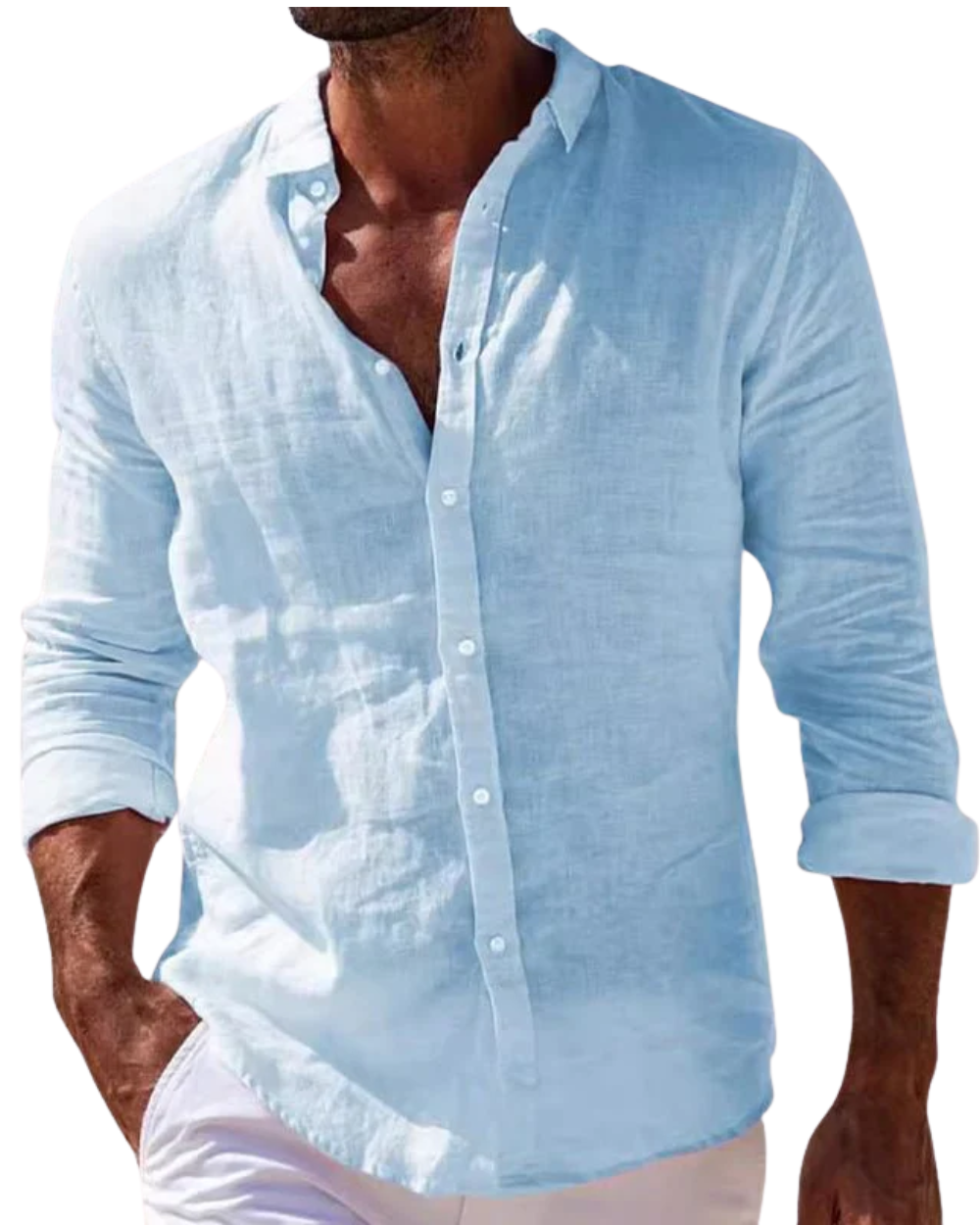 Javier™ - Camisa celeste premium con estilo fresco y elegante
