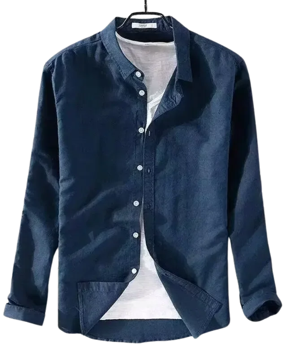 Sergio™ - Camisa azul marino premium con estilo elegante y moderno