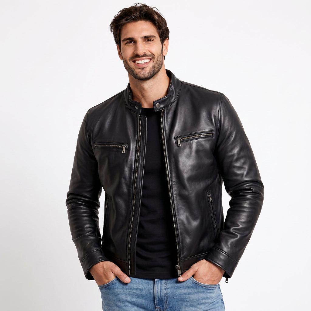 Íker | Chaqueta de cuero vintage Premium