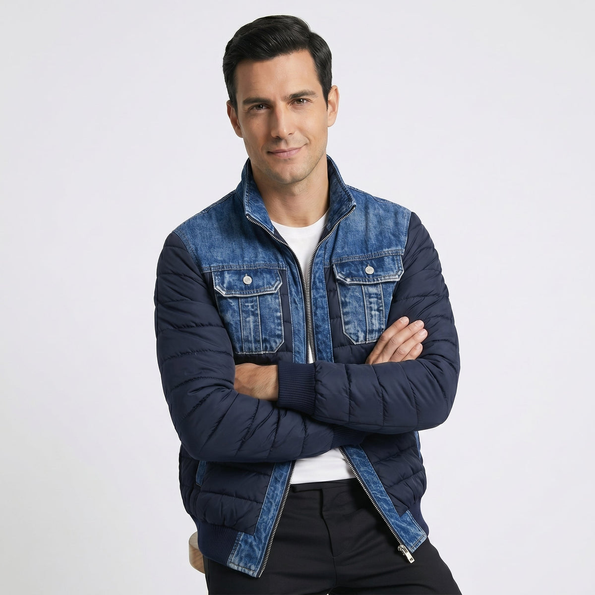 Chaqueta de Denim Acolchado
