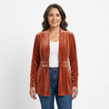 Siena | Cárdigan Largo de Terciopelo Óxido