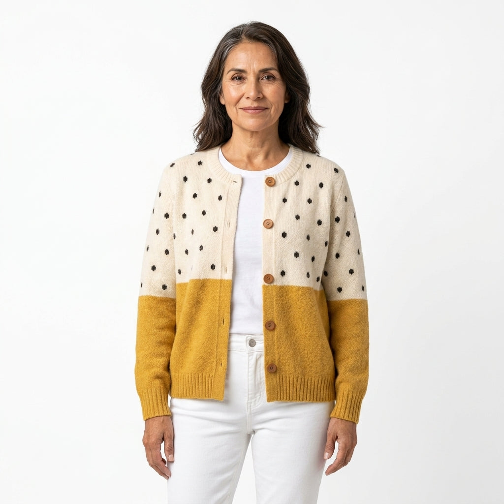 Mónica | Cárdigan Amarillo con Botones