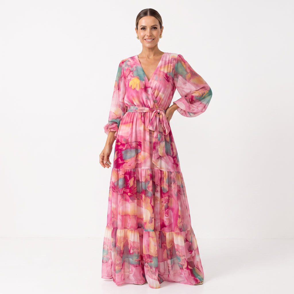 Hazel | Vestido Cruzado con Estampado Floral