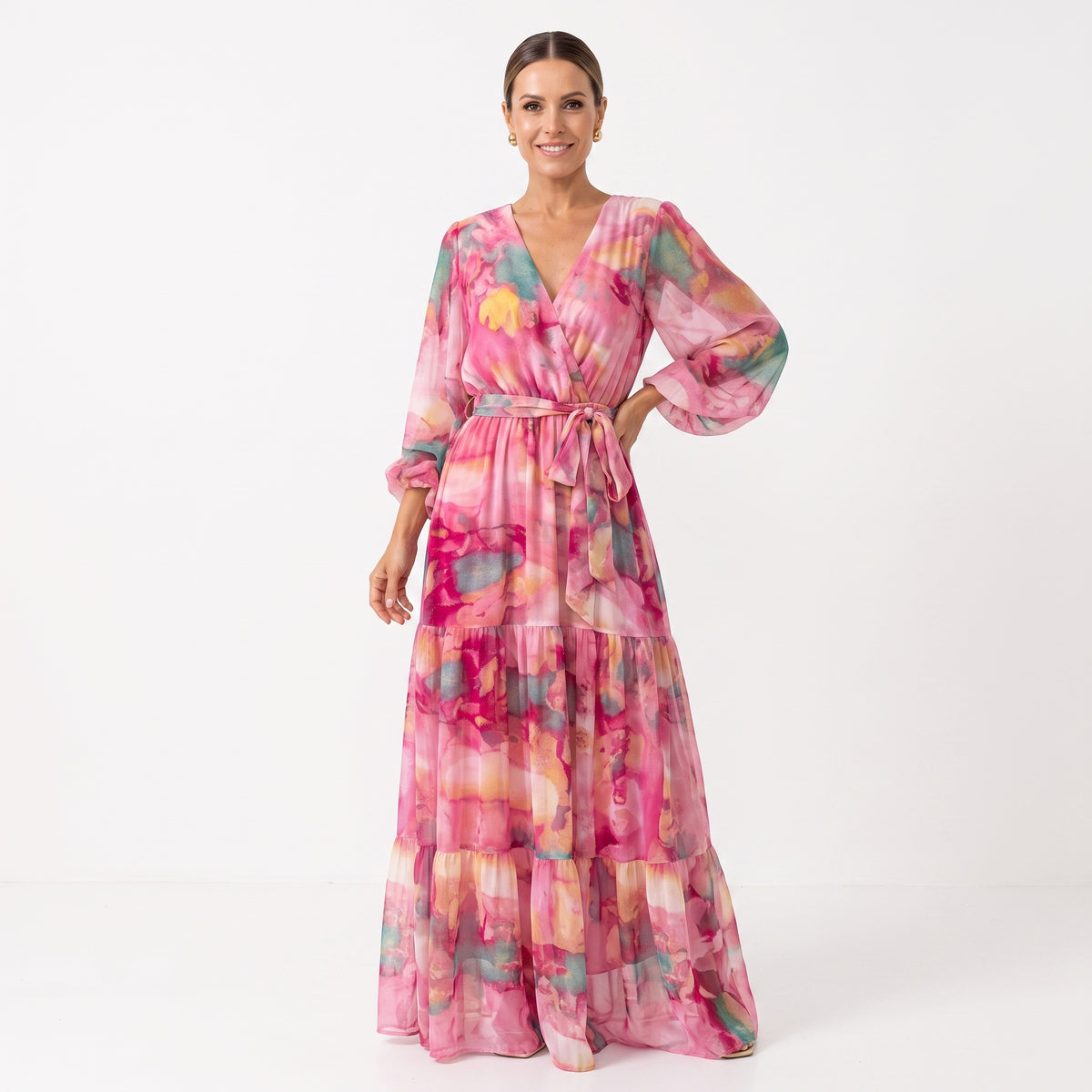 Hazel | Vestido Cruzado con Estampado Floral