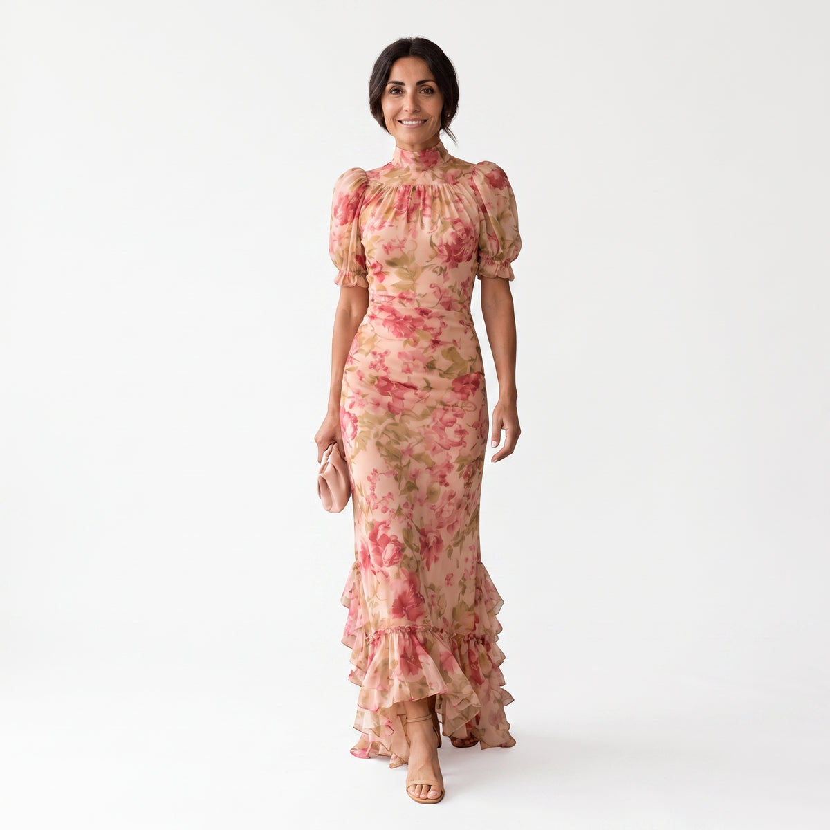 Rosario | Vestido Largo Floral en Chiffon