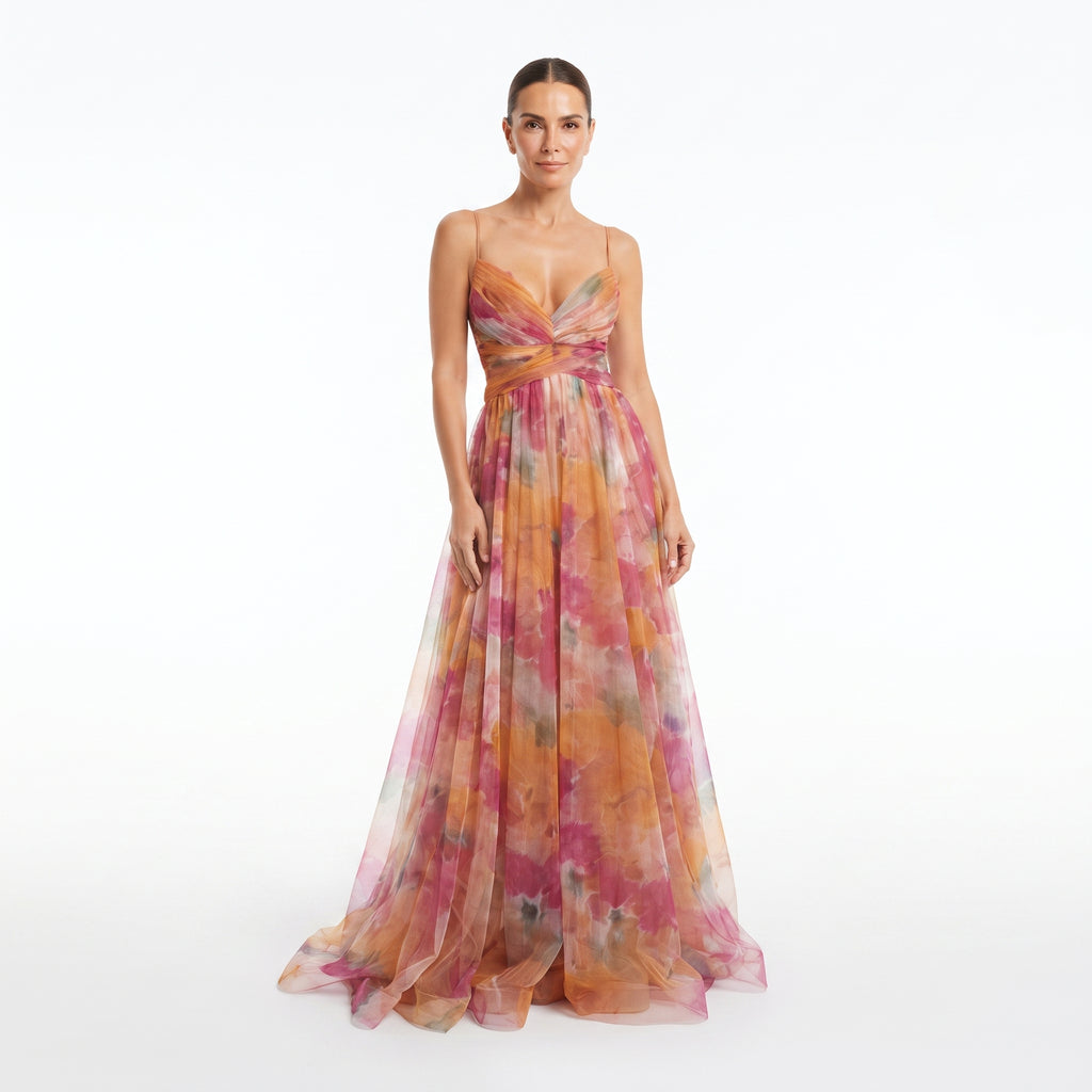 Giselle | Encantador Maxi Vestido con Estampado Floral
