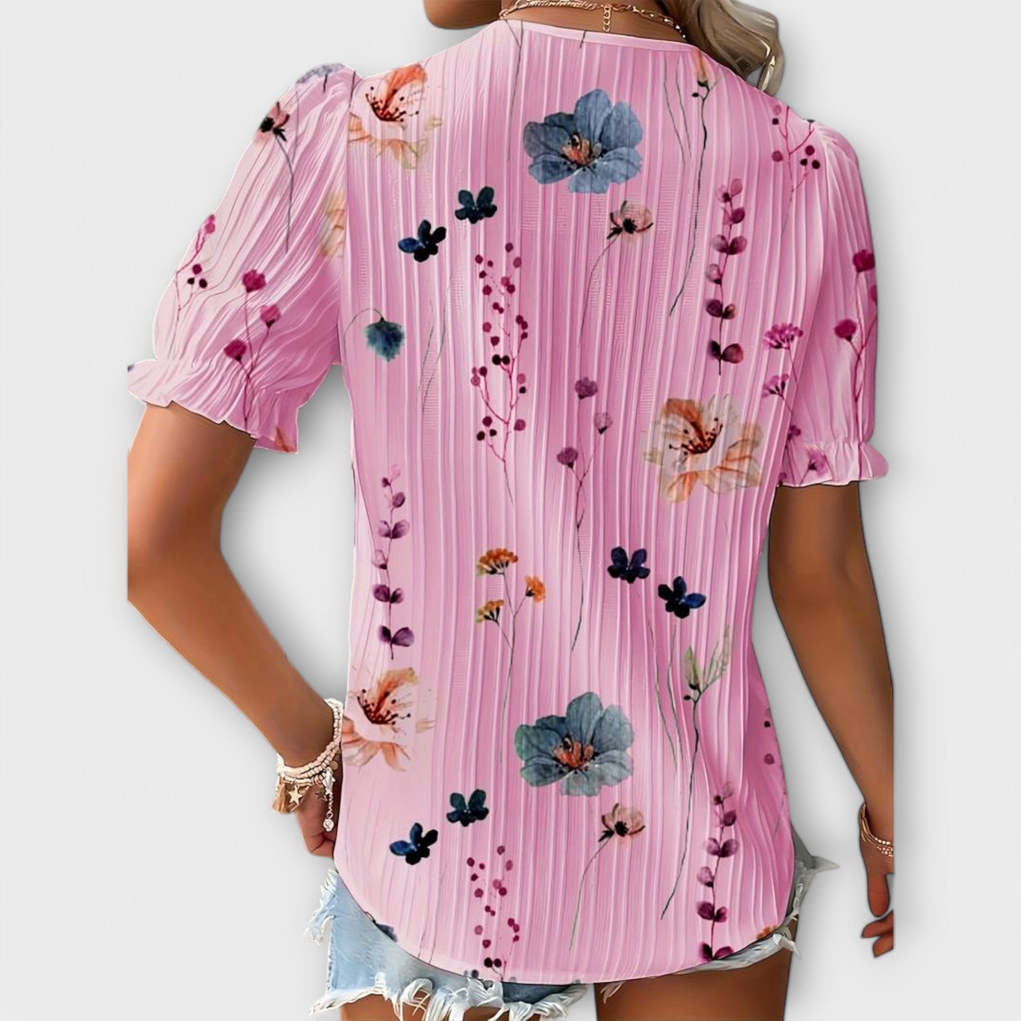 Emilia - Blusa con escote en V