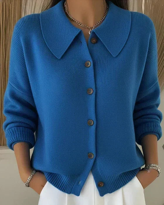 Vega | Cárdigan de punto con cuello camisero