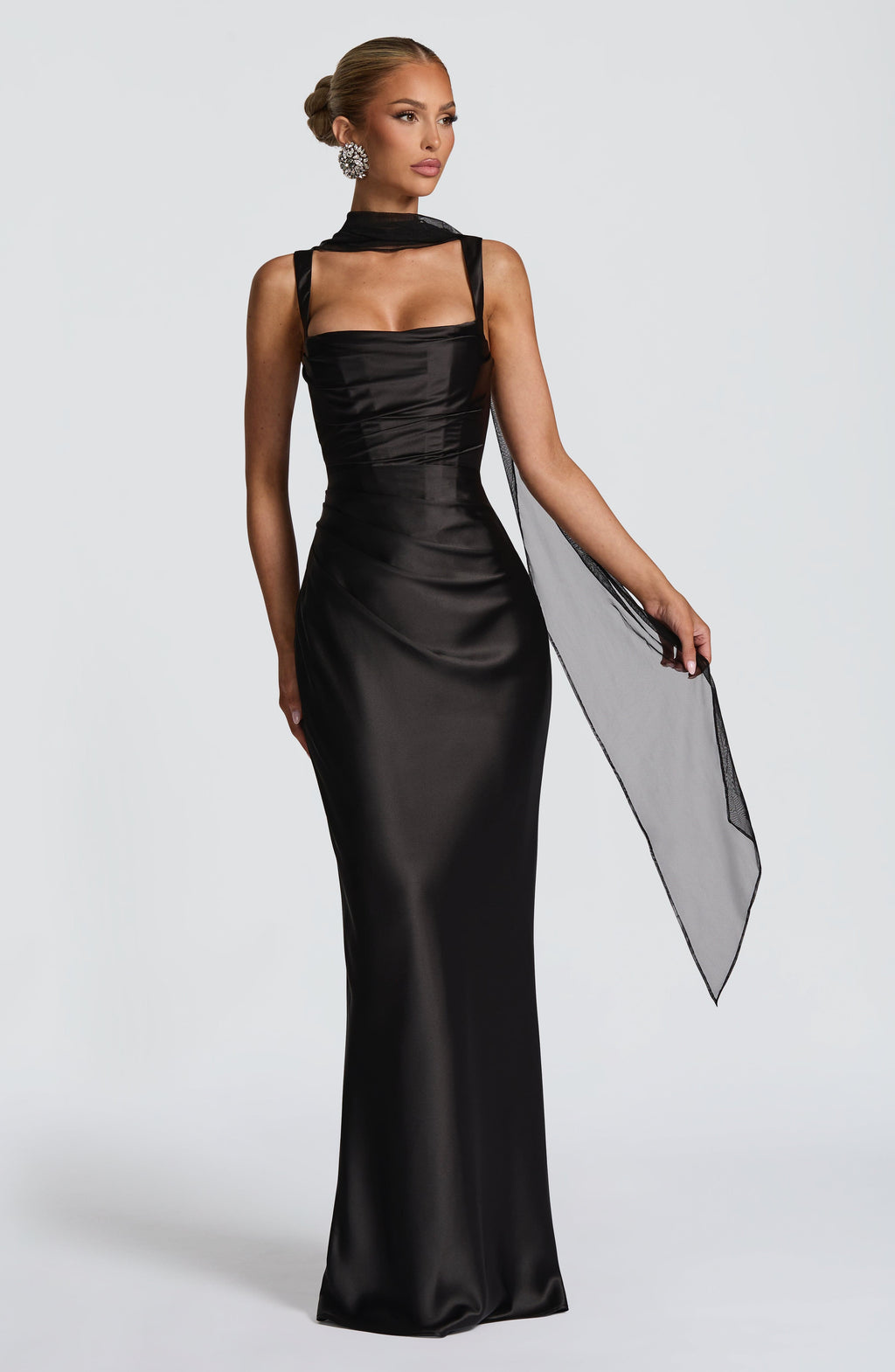 Vestido Naeti™ | Maxi Satinado Escote Cuadrado - Best Seller
