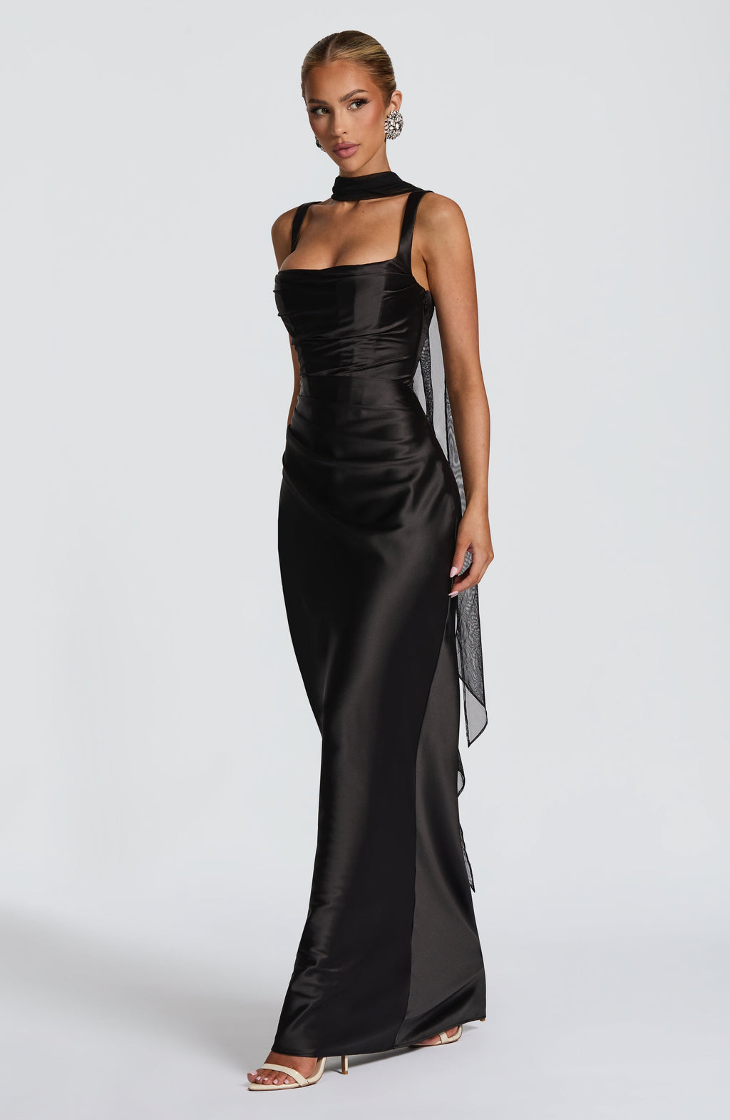 Vestido Naeti™ | Maxi Satinado Escote Cuadrado - Best Seller