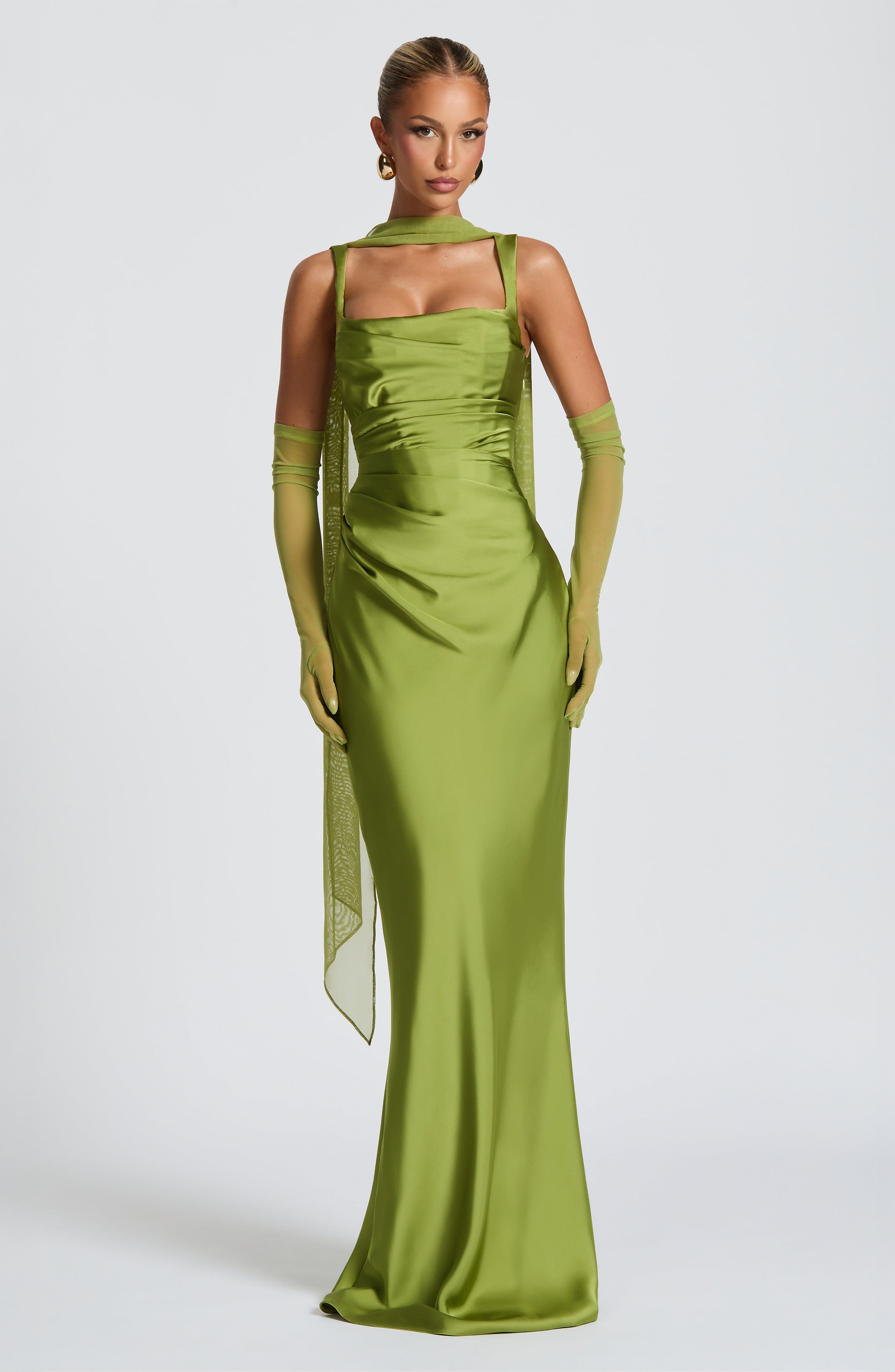 Vestido Naeti™ | Maxi Satinado Escote Cuadrado - Best Seller