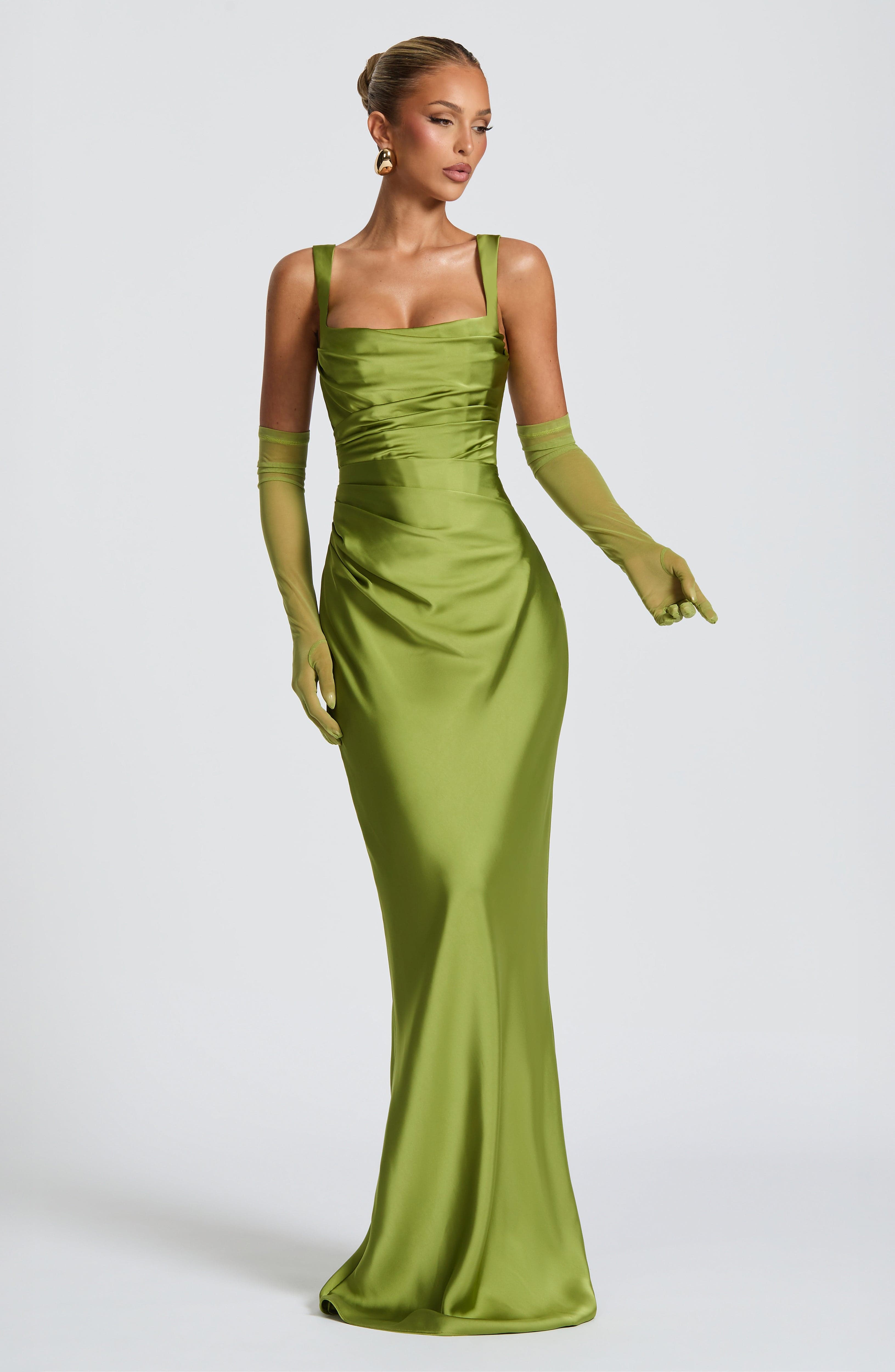 Vestido Naeti™ | Maxi Satinado Escote Cuadrado - Best Seller