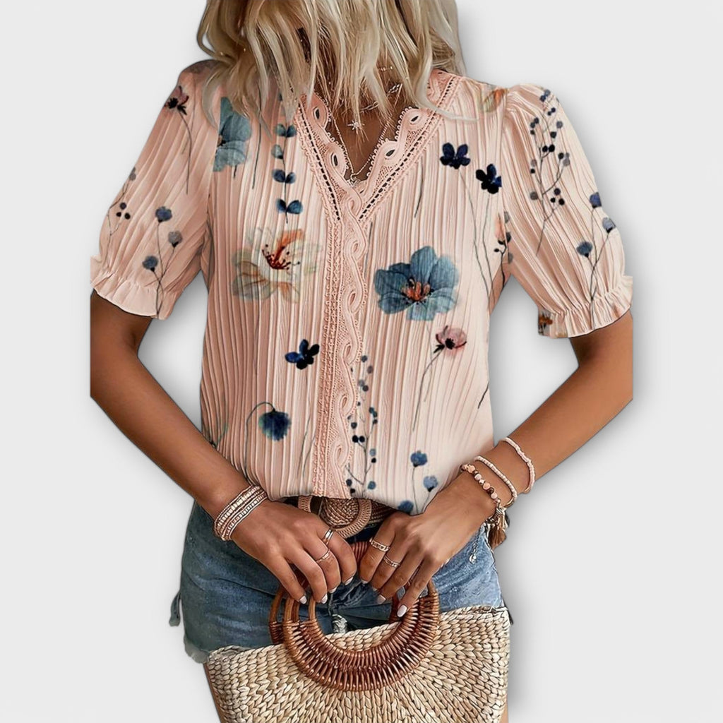 Emilia - Blusa con escote en V
