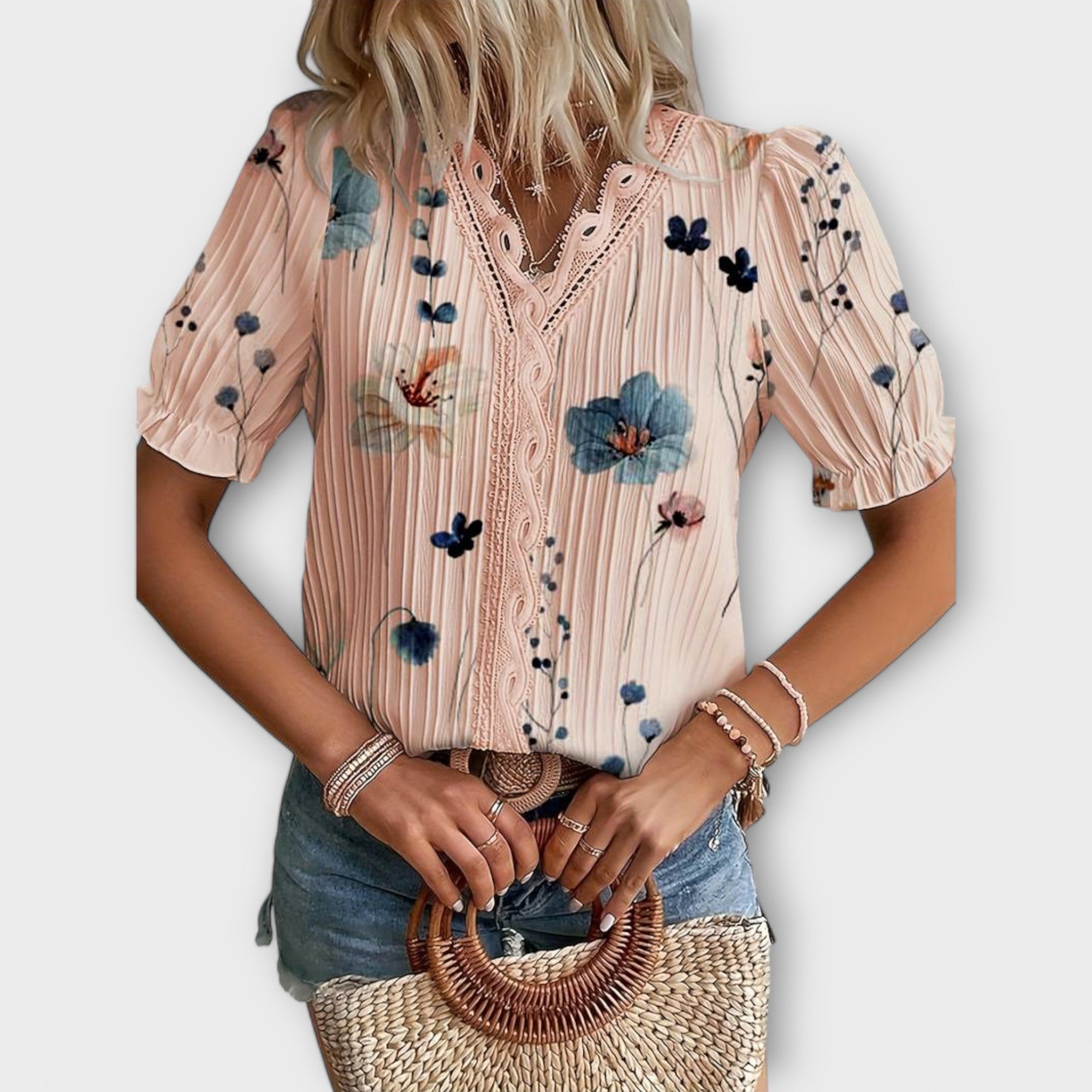 Emilia - Blusa con escote en V