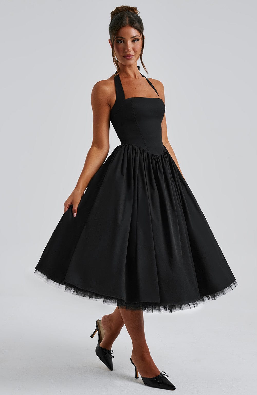 Vestido Beatriz™ | Midi Corsé Halter Cintura Alta - Best Seller