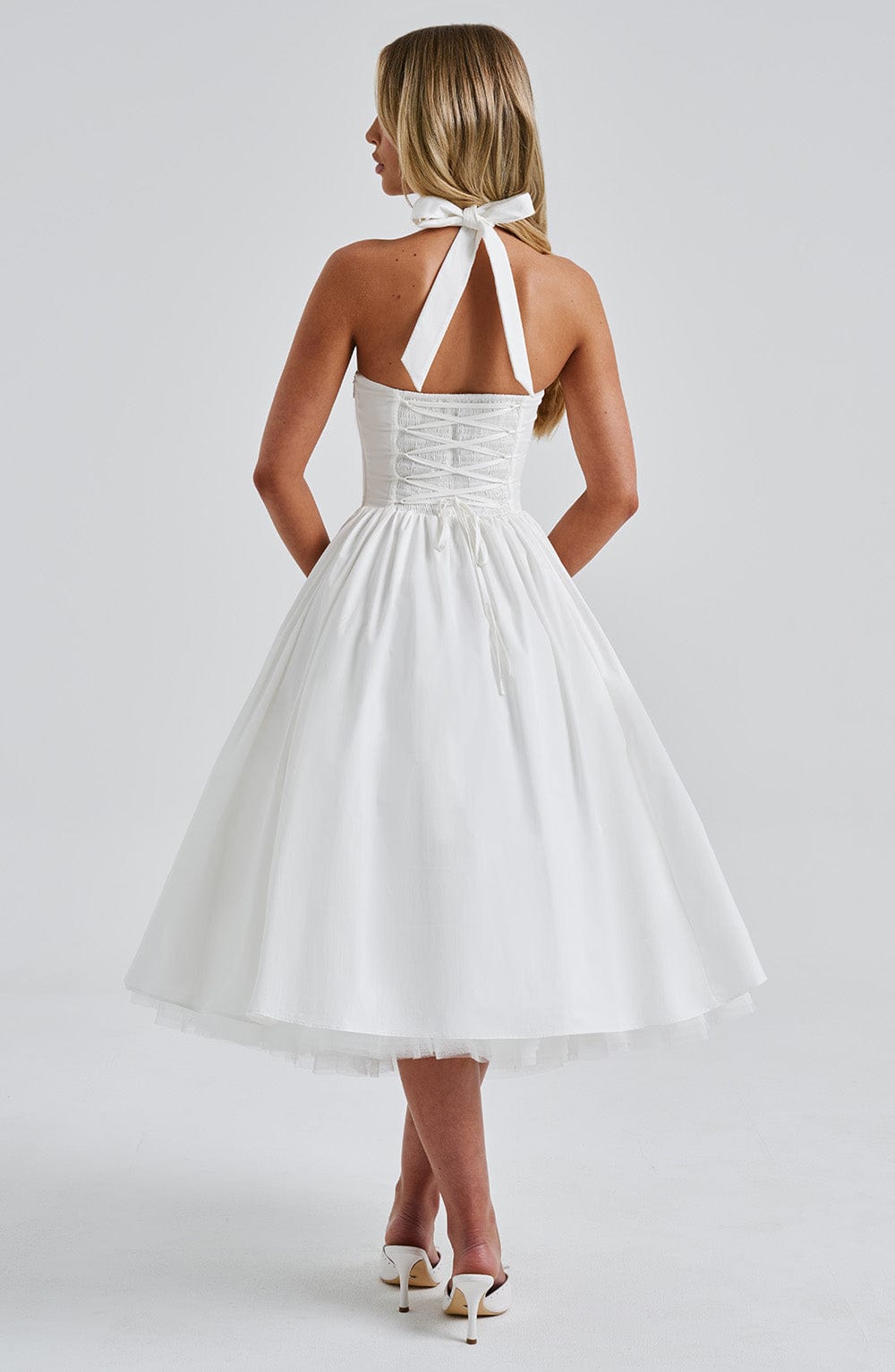 Vestido Beatriz™ | Midi Corsé Halter Cintura Alta - Best Seller